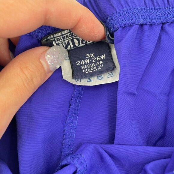Lands' End Cobalt Blue Elastic Waist Pull On Nylon Shorts Womens Size 3X Casual - Picture 5 of 9